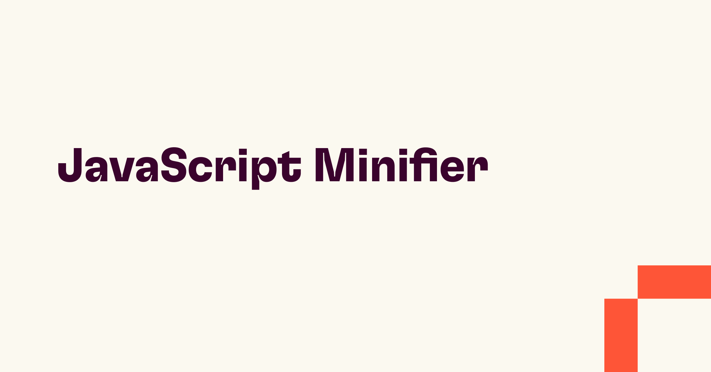 JavaScript Minifier