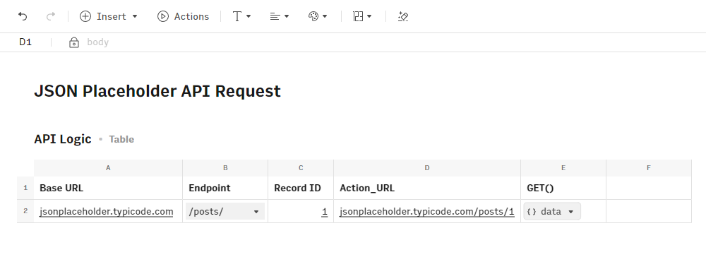 jsonplaceholder table logic