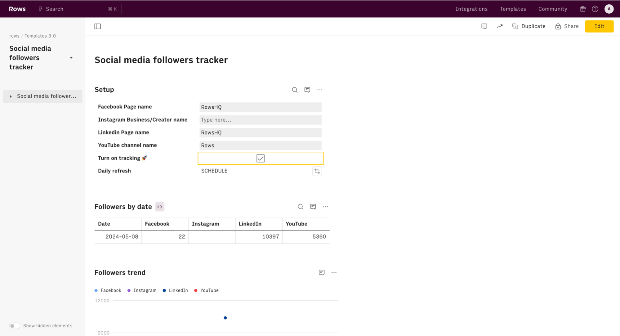 social media follower tracker