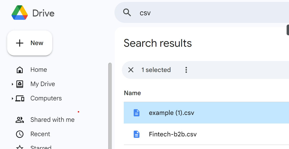 import CSV data 1