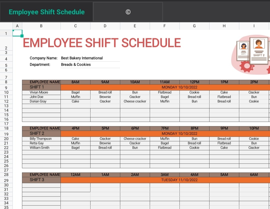 Employee shift schedule-min