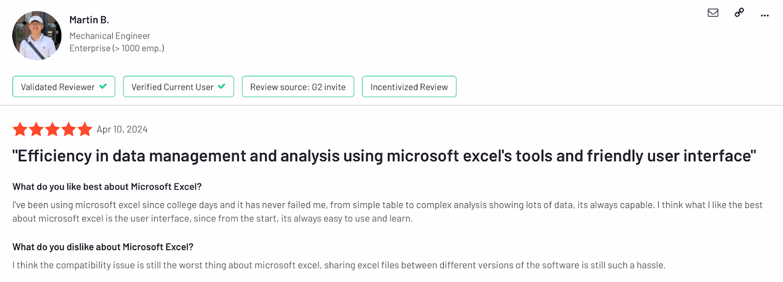 Excel review 2