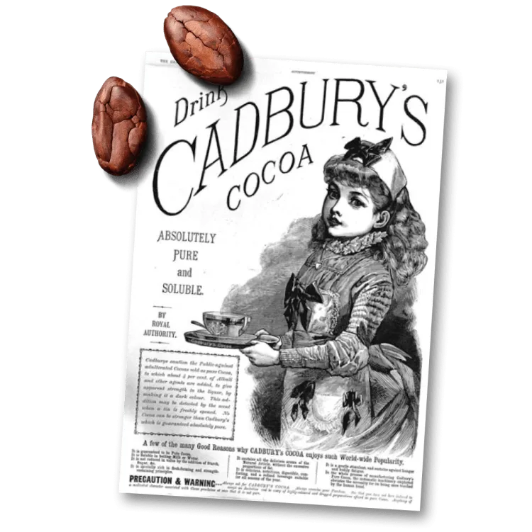 An advertisement for cadbury's cocoa