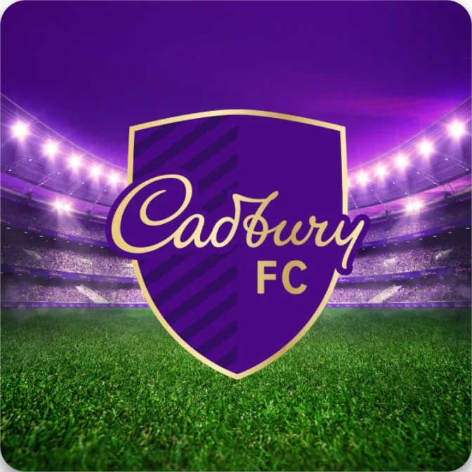 Cadbury FC logo on a purple field