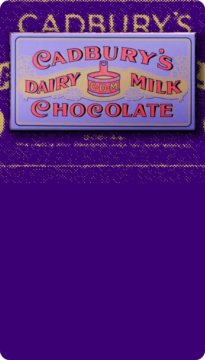 vintage Cadbury Dairy Milk Chocolate packaging