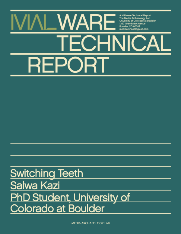 Cover of Switching Teeth technical report from Salwa Kazi