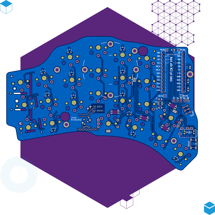 The final circuit board, ready for printing