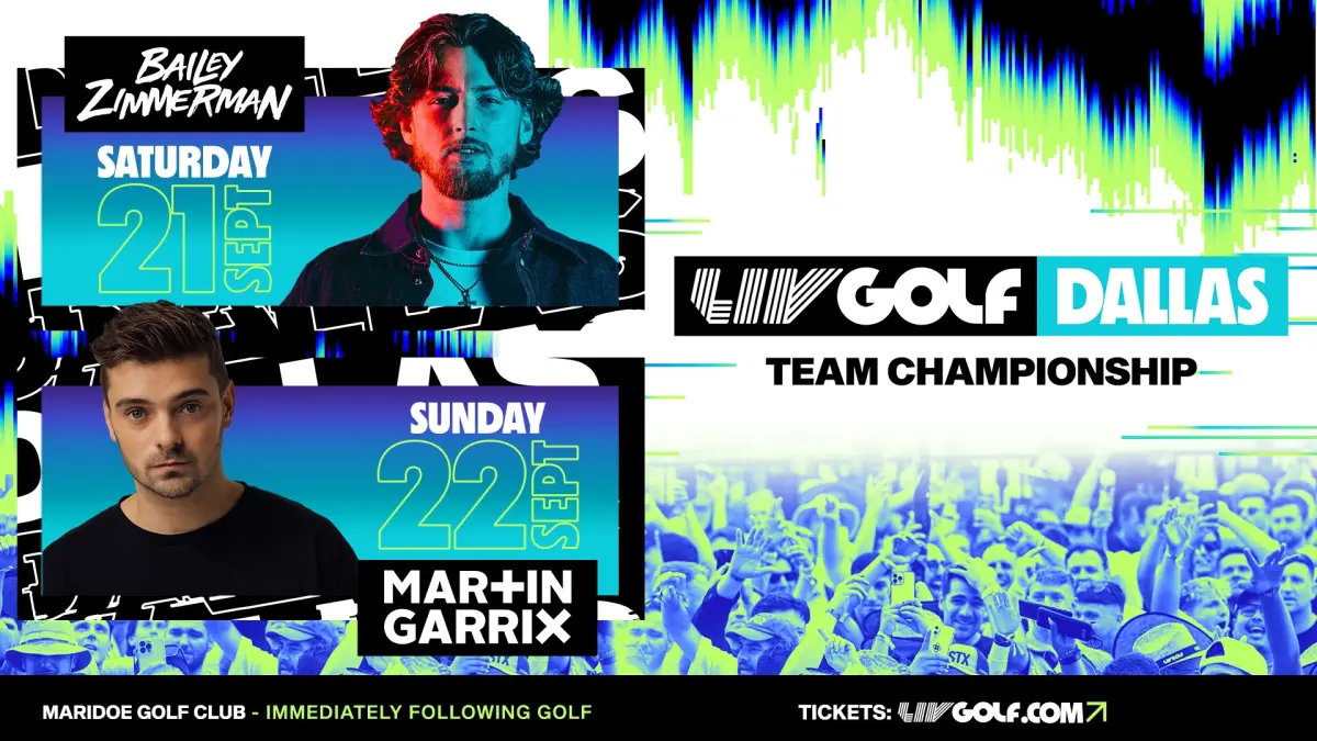 Bailey Zimmerman, Martin Garrix to perform in Dallas | LIV Golf