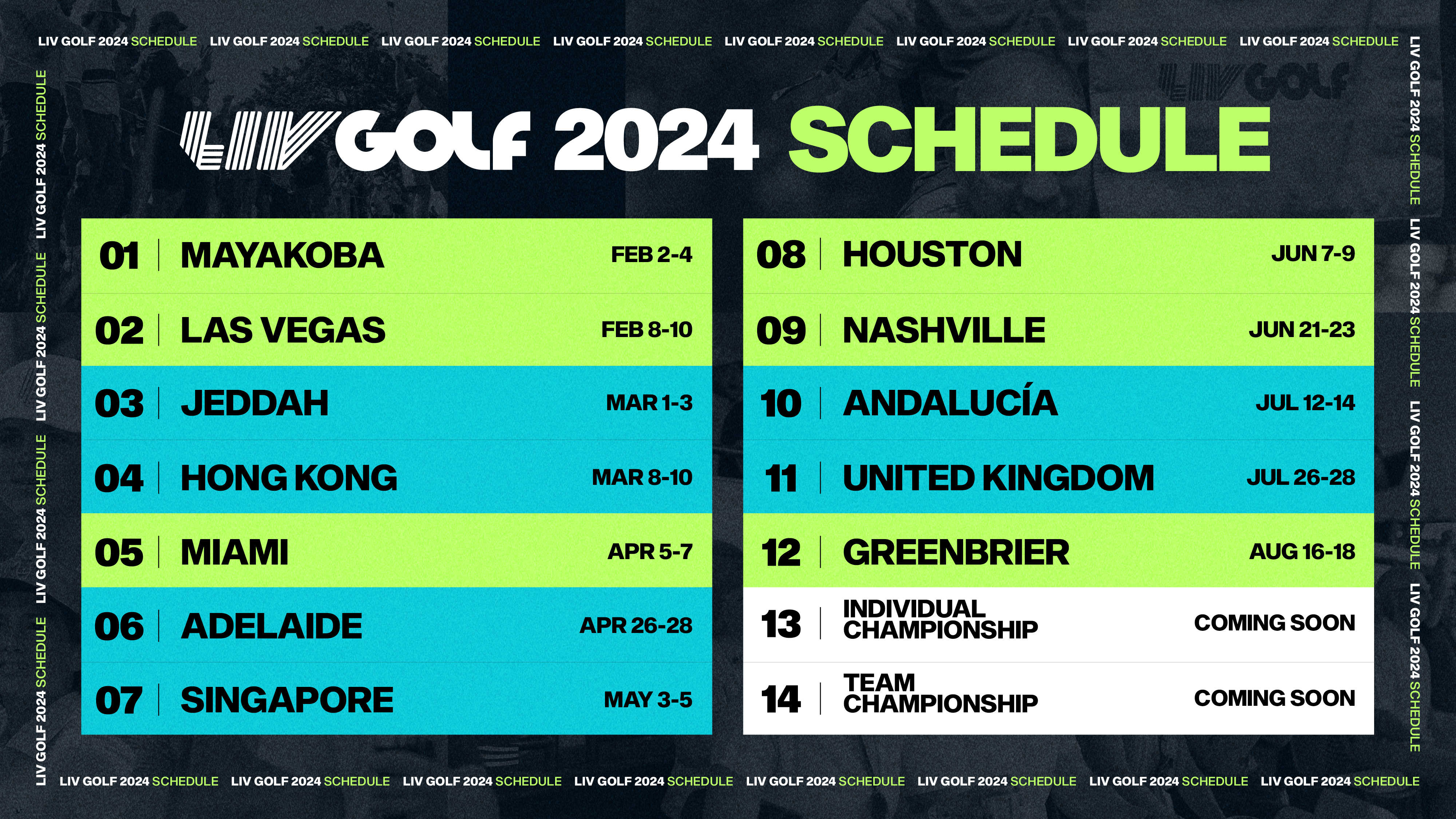 Liv Golf 2024 Schedule