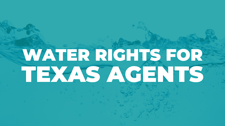 Water Rights for Texas Agents: The Basics
