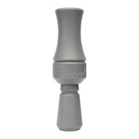 Phelps PD-1 single-reed duck call, gray, embossed text "Phelps Get 'em Close"