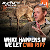 THE MEATEATER PODCAST with STEVEN RINELLA — WHAT HAPPENS IF WE LET CWD RIP? Deer grazing and man gesturing