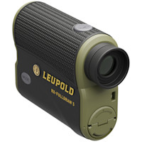 Leupold RX-FULLDRAW 5 laser rangefinder labeled "LEUPOLD" and "RX-FULLDRAW 5"