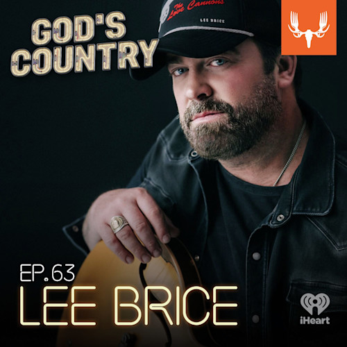 Bearded man in a cap holding a guitar; overlays read "GOD'S COUNTRY" and "EP.63"