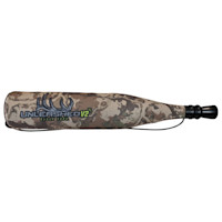 Camouflage bugle tube labeled UNLEASHED V2 BUGLE TUBE