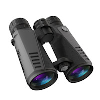 SIG Sauer ZULU7 10x42 binoculars; black close-up of eyepieces and focus knob