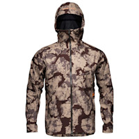 First Lite Omen Stormshelter camouflage jacket with hood