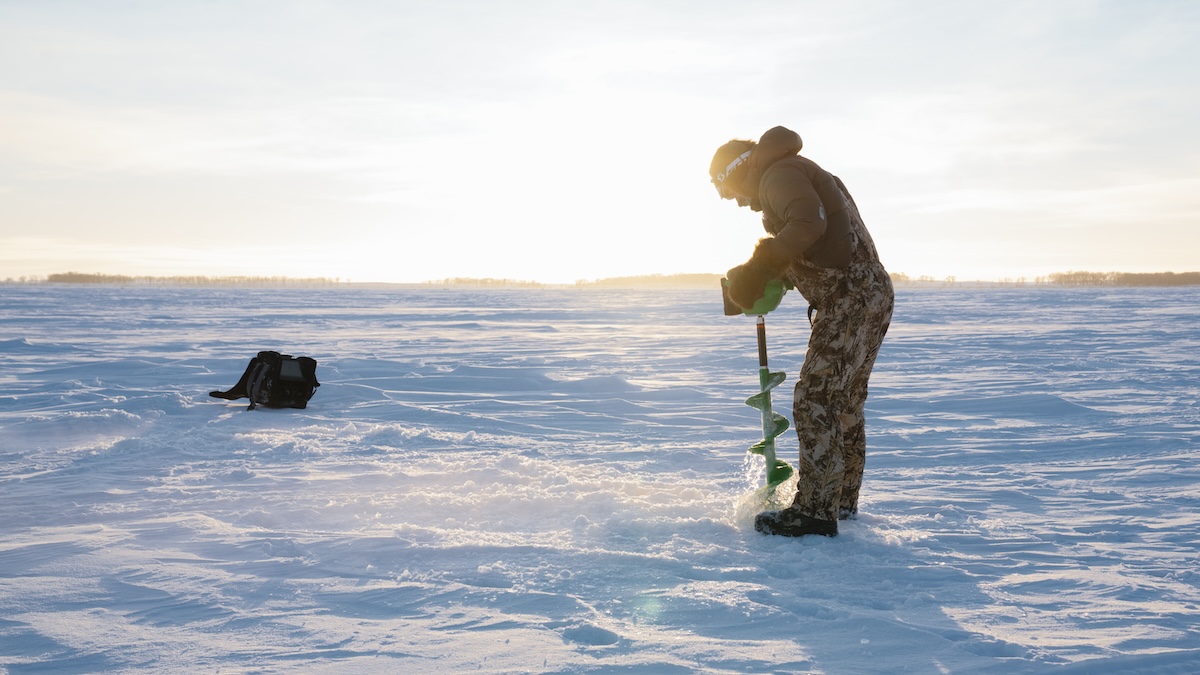 drilling fishing holes