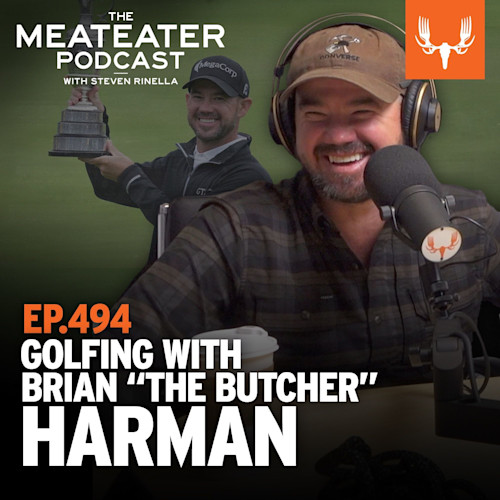 EP.494 GOLFING WITH BRIAN "THE BUTCHER" HARMAN — host laughing into microphone