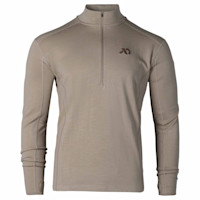 First Lite Kiln men's quarter-zip tan base layer