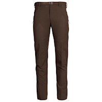 Men's Trace 5-pocket brown pants with built-in belt and zip thigh pockets