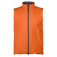 First Lite Tempest men's blaze orange vest with front two-way zipper