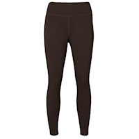 Women's brown high-waist thermal base-layer leggings