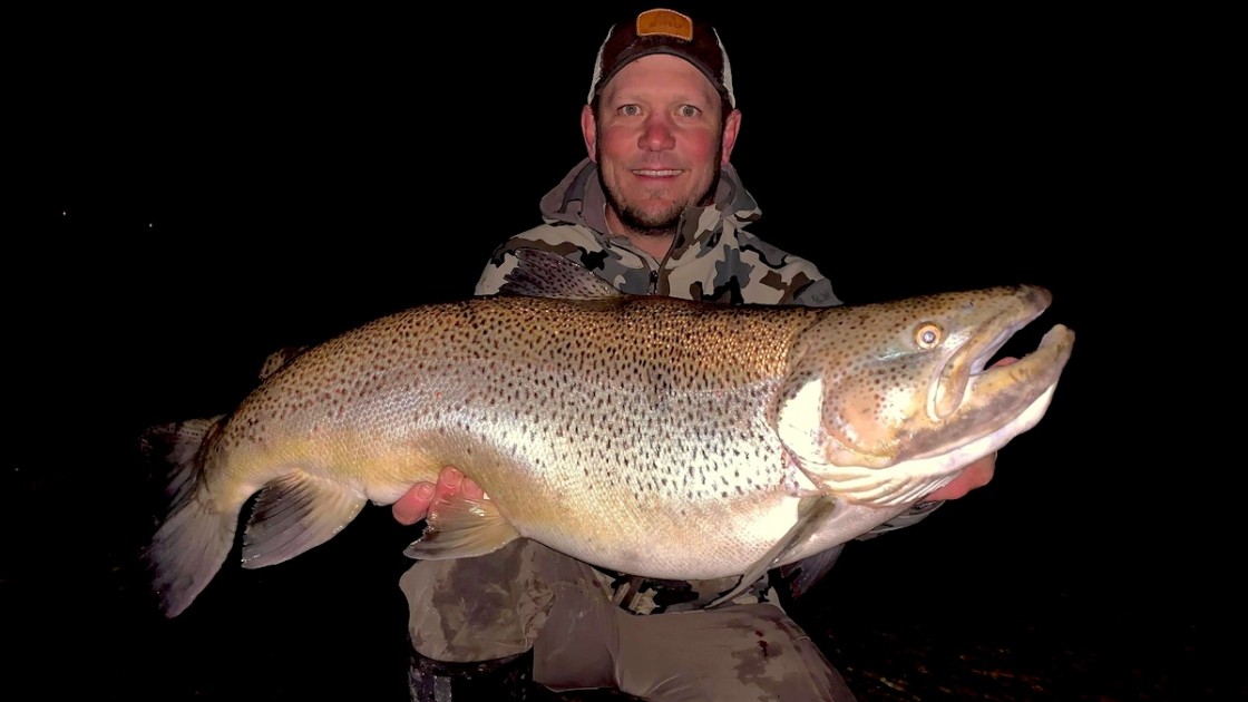 world record speckled trout length
