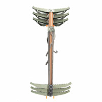 Four-step green serrated tree-stand climbing sticks on orange pole labeled "THE ONE"