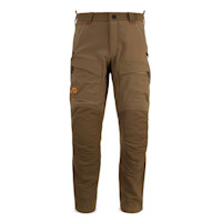 First Lite Catalyst Foundry brown hunting pants with zippered hand pockets and cargo pockets