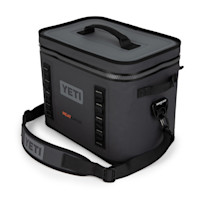 YETI Hopper Flip 18 soft cooler with MeatEater logo and shoulder strap