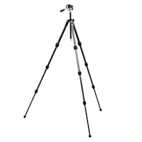 Tripod with pan head and three extendable legs