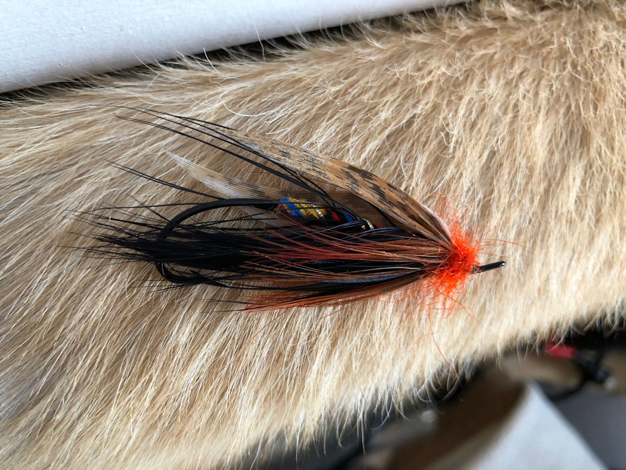 Lot of 3 Fishing Flies Egg Sucking Leech Black Orange Size 4 NEW