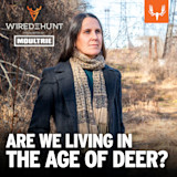 Woman in field with text "WIRED TO HUNT presented by MOULTRIE" and "ARE WE LIVING IN THE AGE OF DEER?"