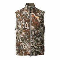 First Lite camouflage mens vest with front zipper and high collar