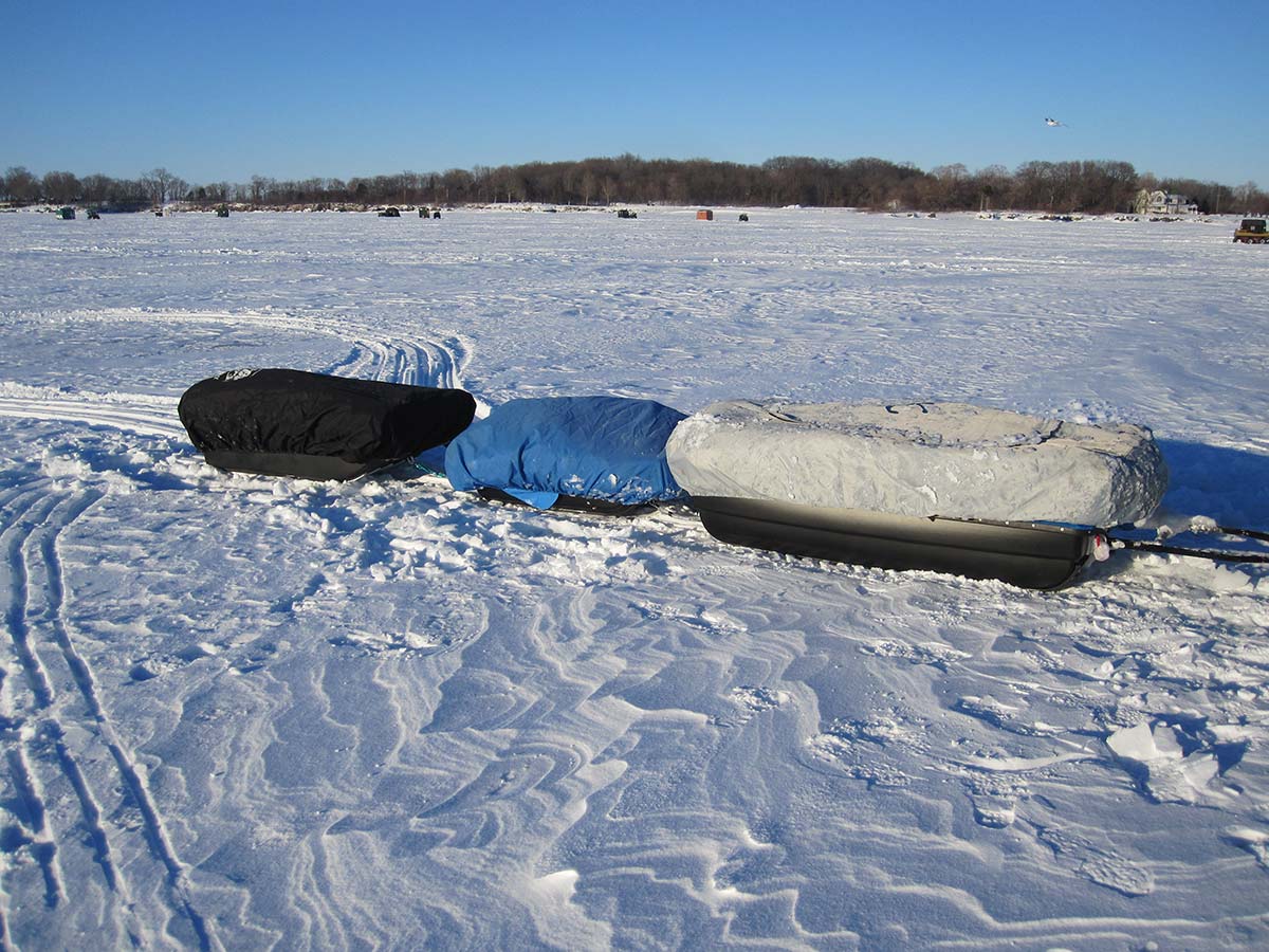 Ice Fishing Sled Auger Mount Rod Rack