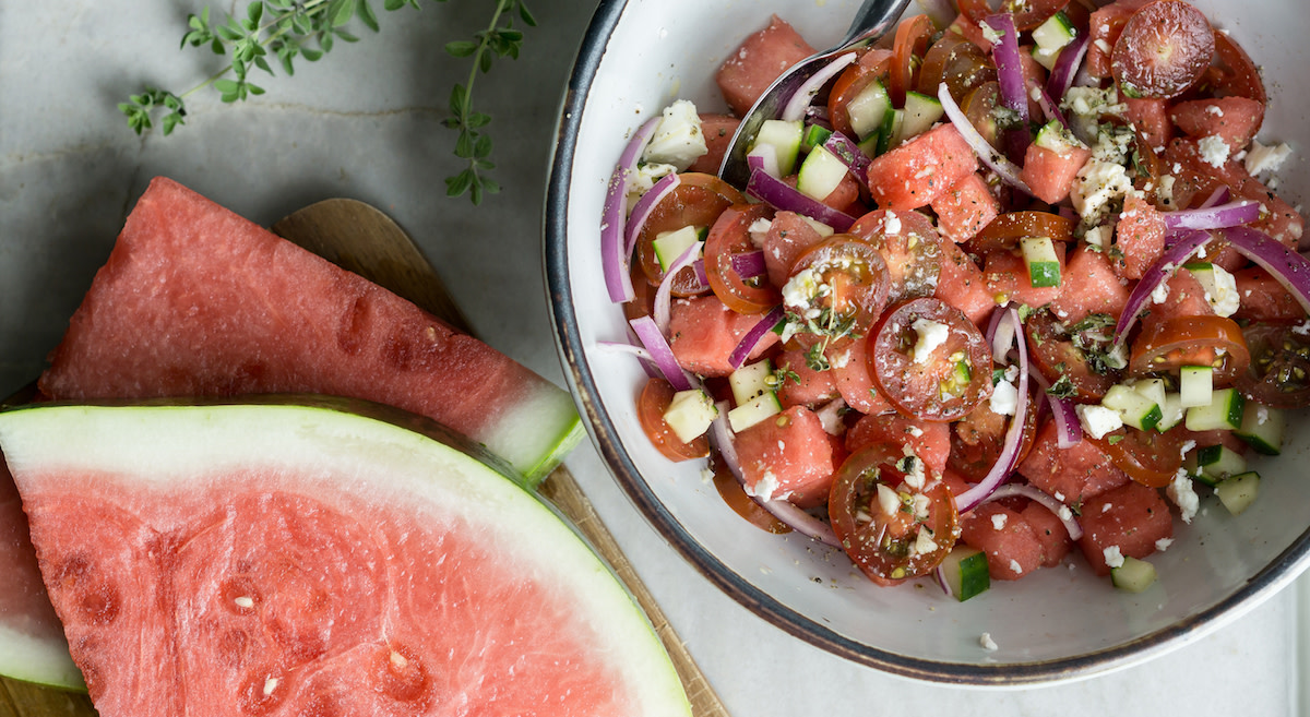 Greek Watermelon Salad