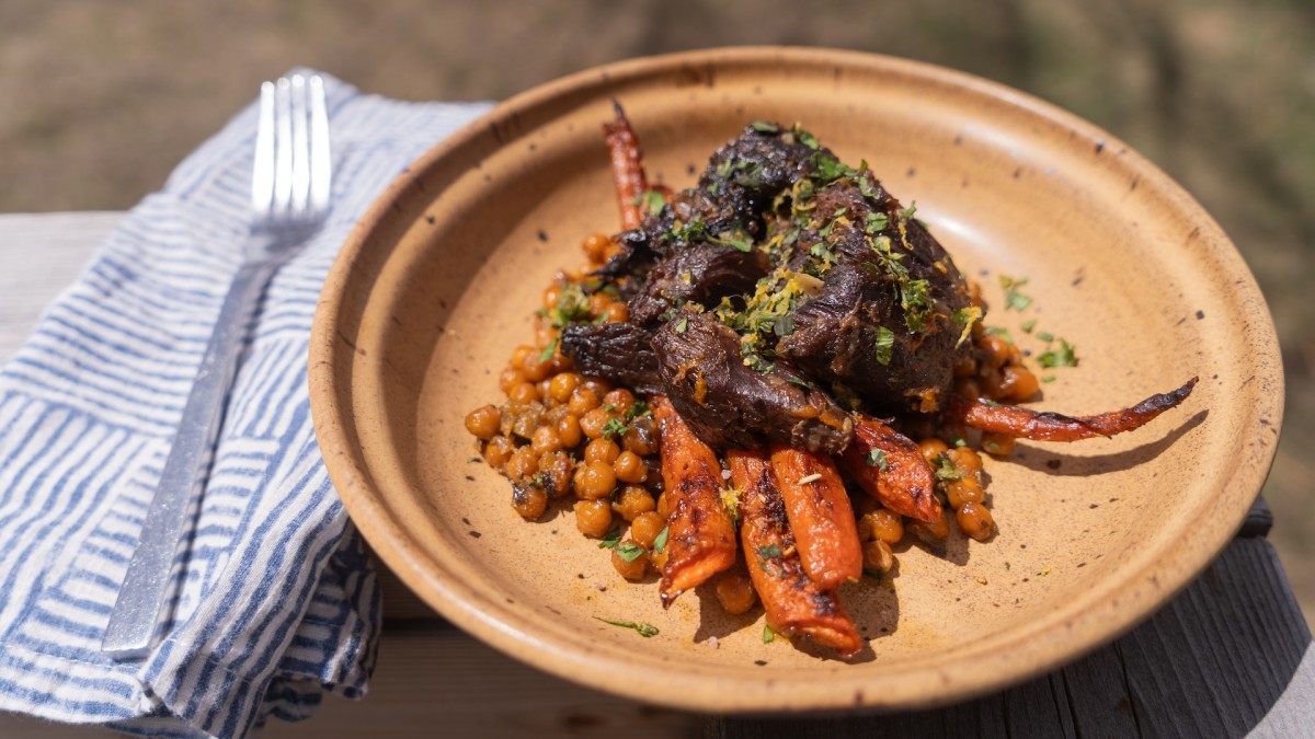 Bottle of White Wine Braised Venison