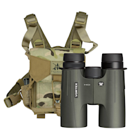 Vortex HD binoculars with FHFGEAR camo chest rig label Made in the USA