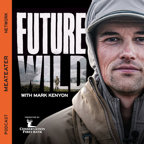 FUTURE WILD text; close-up of man in hooded jacket and cap; WITH MARK KENYON