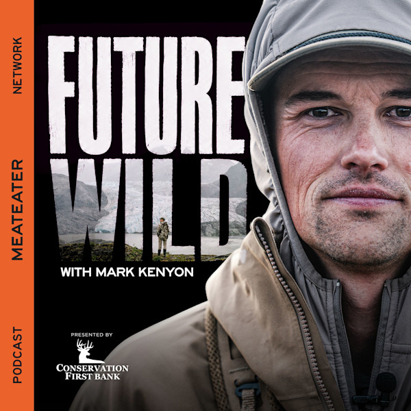 FUTURE WILD text; close-up of man in hooded jacket and cap; WITH MARK KENYON