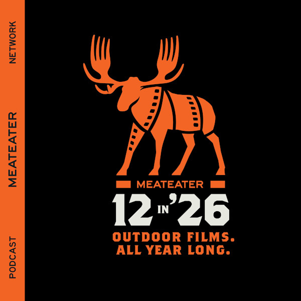 Orange stylized moose above text MEATEATER 12 IN '26 OUTDOOR FILMS. ALL YEAR LONG.