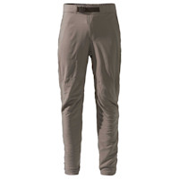 Men's Navigator pant in taupe with integrated webbing belt and articulated knees