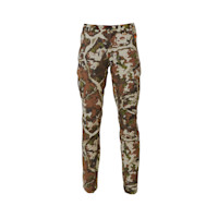 Women's Obsidian ripstop camouflage hunting pants with button waist and tapered legs
