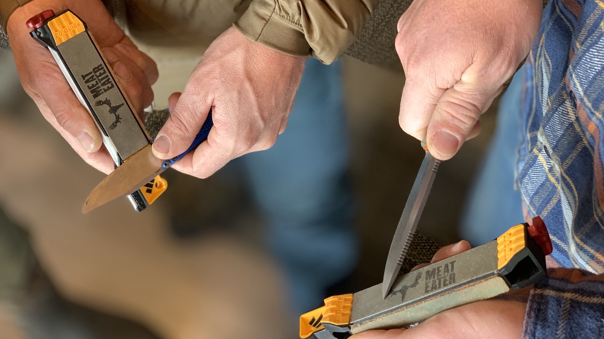 Sharpening the store knife