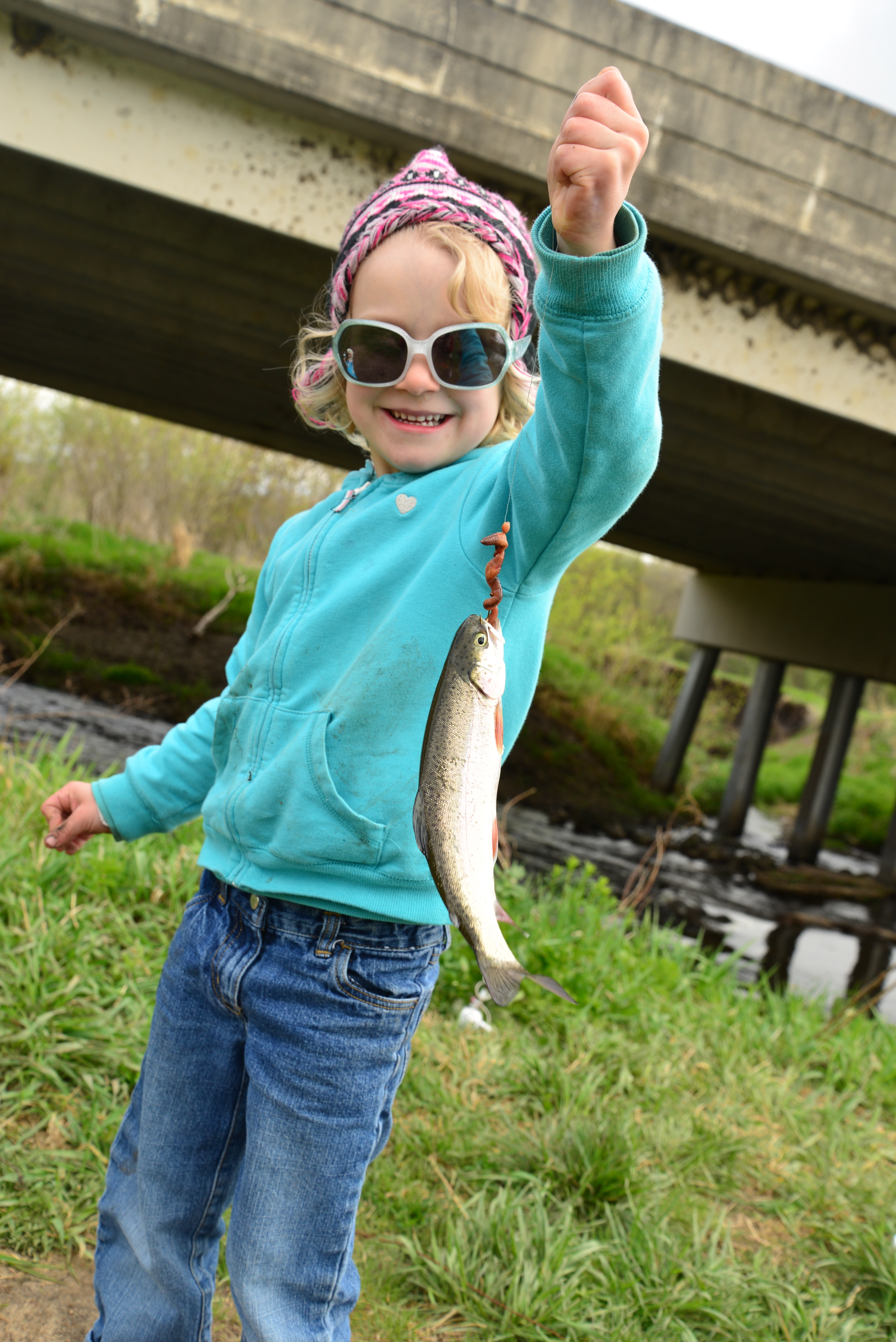 trout fishing with kids