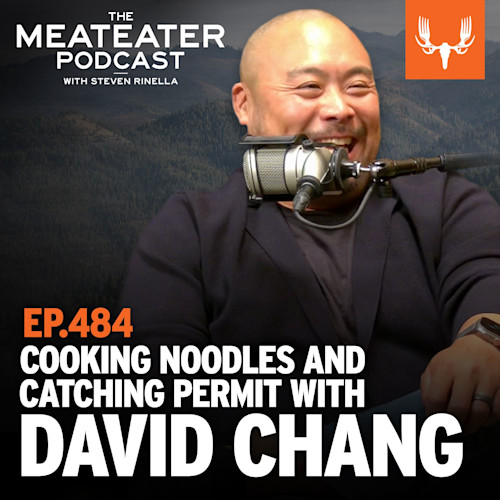 EP.484 COOKING NOODLES AND CATCHING PERMIT WITH DAVID CHANG, David Chang smiling at podcast microphone