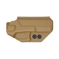 Razco tan Kydex holster with two black screws