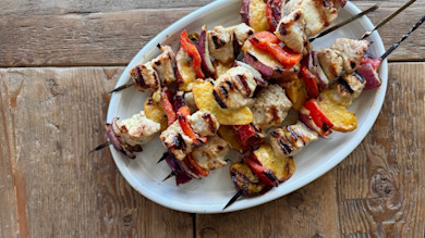 Sweet & Savory Honey Mustard Turkey Kebabs