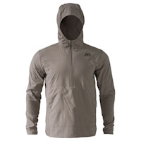 First Lite Navigator Hoody, taupe insulated quarter-zip hooded pullover